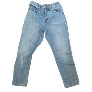 High Waist Straight Jeans Blue